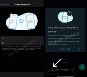 WhatsApp Disappearing mode