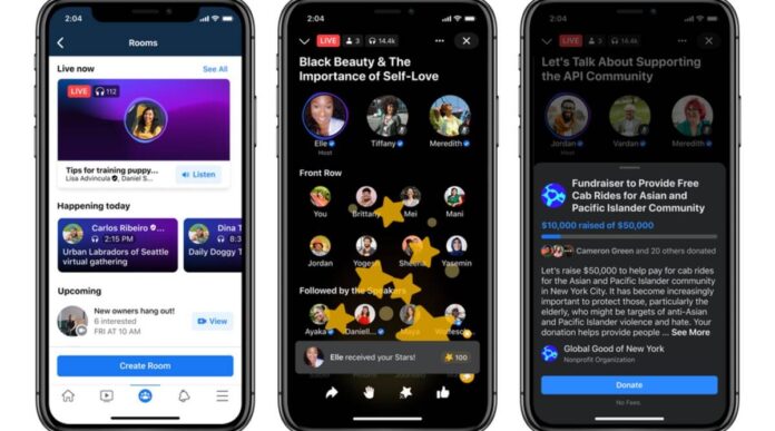 Facebook Live audio rooms