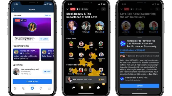 Facebook Live audio rooms