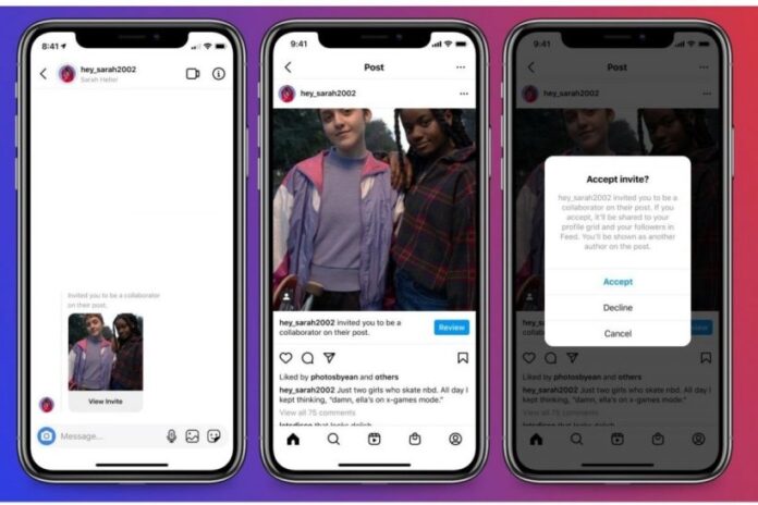 Instagram co-authoring feature, Collab, will allows two people to co-author posts and Reels that will appear for each user’s followers.