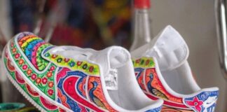 , recent work of art has attracted thousands of people as he tried to paint truck art on Nike sneakers.