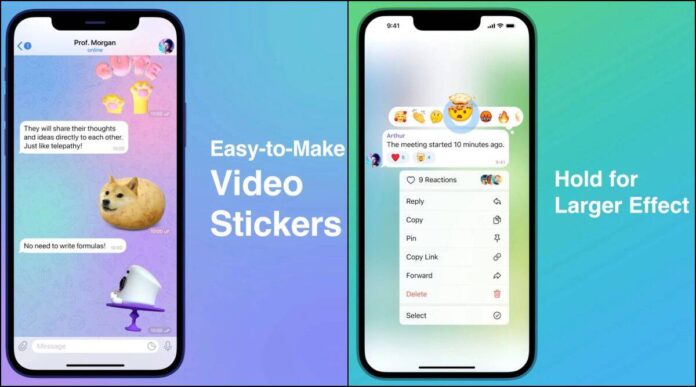 The notable features improvement includes; video stickers, better reactions with extra emoji, review reactions, and improved navigation.
