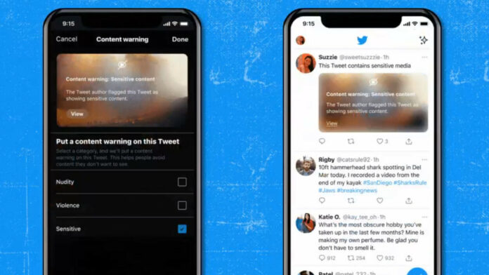 The content warning feature will let users add warnings to individual tweets when posted with sensitive content.