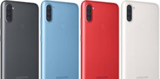 The price of the Samsung Galaxy A11 in Pakistan is Rs 18,999. It is available in Black, Red, Blue, and White.