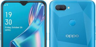 The price of Oppo A12 in Pakistan is Rs 24,999. The smartphone is available in blue and black colour. 