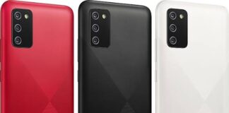 The price of the Samsung Galaxy A02s in Pakistan is Rs. 21,399. The phone is offered in four colour variants - red, black, blue, and white.