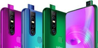The Infinix S5 Pro price in Pakistan is Rs. 23,499 and it is characterized by a motorized pop-up selfie camera.