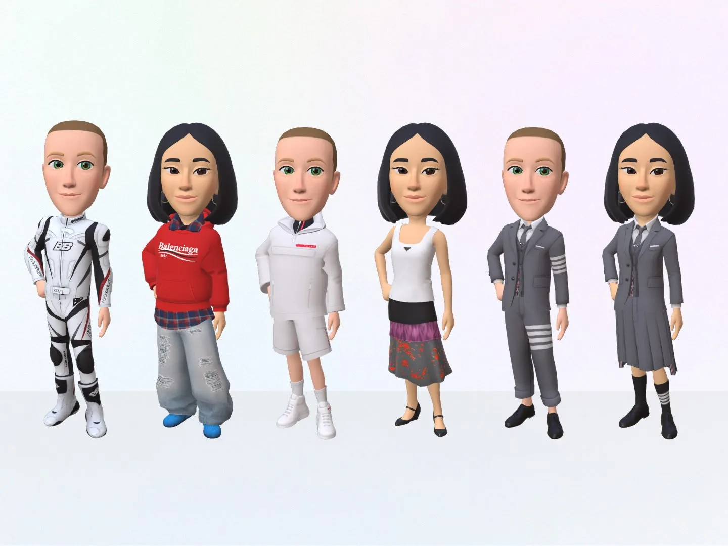 The Meta Avatar Store allows the users to digitally shop for their avatar's outfits from Balenciaga, Prada, and Thom Browne.