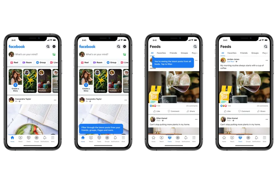 Facebook announced the splitting of its feed into two different types of tabs - Feeds and Home - that will be seen in its iOS and Android app.