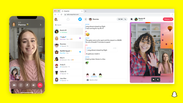 For the first time, Snapchat has announced chatting and video calling features for the app's desktop version.