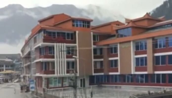 A major hotel, Honeymoon Hotel, in KPK's Kalam valley was swept away by flash flooding in the region.