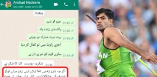 Pakistan’s star javelin thrower, Arshad Nadeem, has cleared the air regarding the chat screenshot that has been making rounds on social media