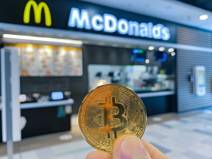 Fast food joint McDonald's is accepting Bitcoins and Tether as payment methods in the Swiss town of Lugano.