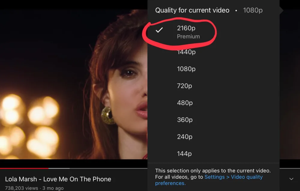 Google is currently testing a change to YouTube Premium that would make 4K videos unavailable to free users